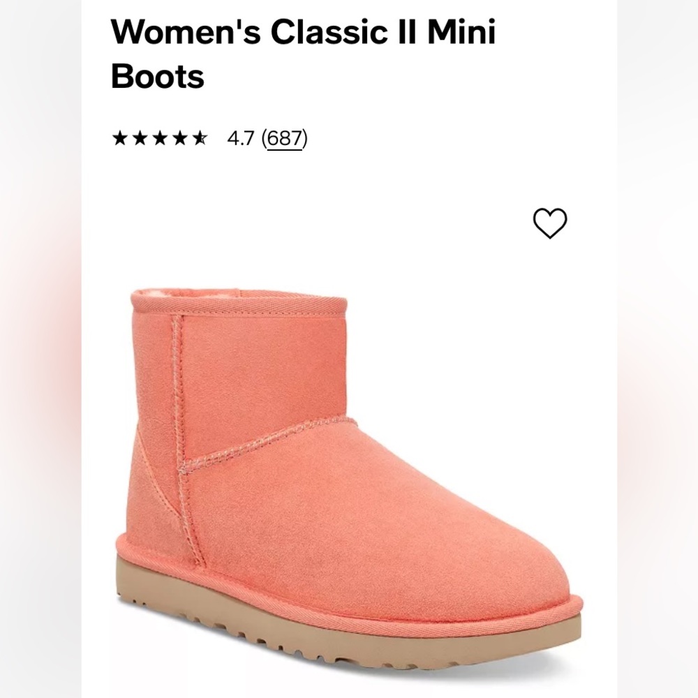 BRAND NEW UGG Mini II Starfish Pink Size 5